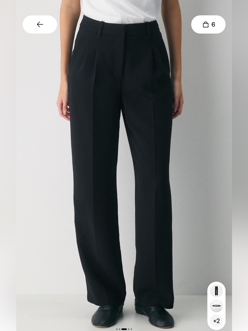 Aritizia Effortless Black High-Waist Straight Leg Pants